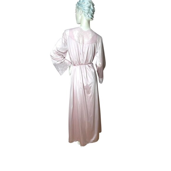 1970s vintage Vanity Fair peignoir in mauve pink Size 36 - Picture 8 of 10